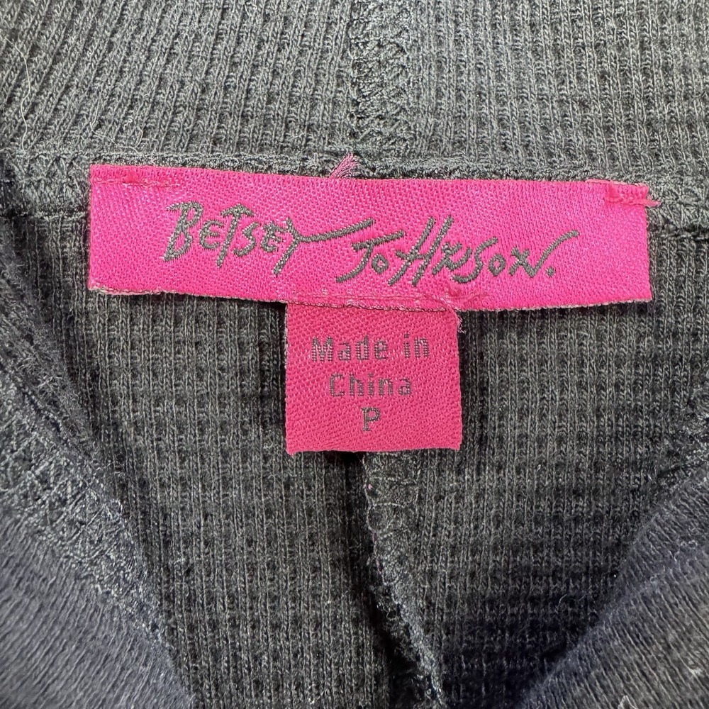 Betsey Johnson Y2K Spider Thermal Dress Sz  XS Black Pink Goth Witchy Hoodie - Picture 7 of 16
